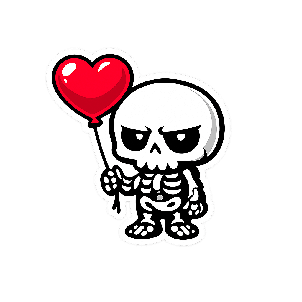 Grumpy Skeleton Valentine