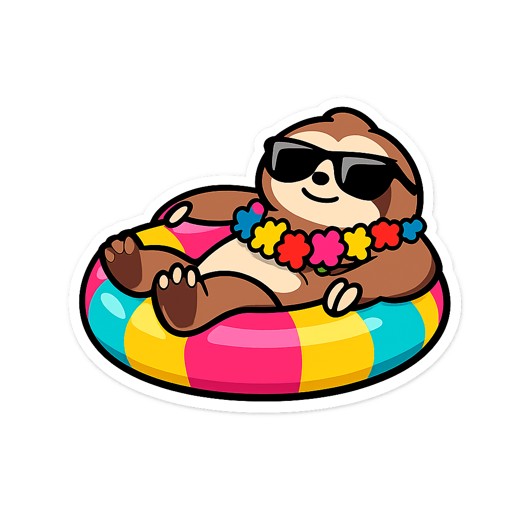 Chill Sloth Pool Day